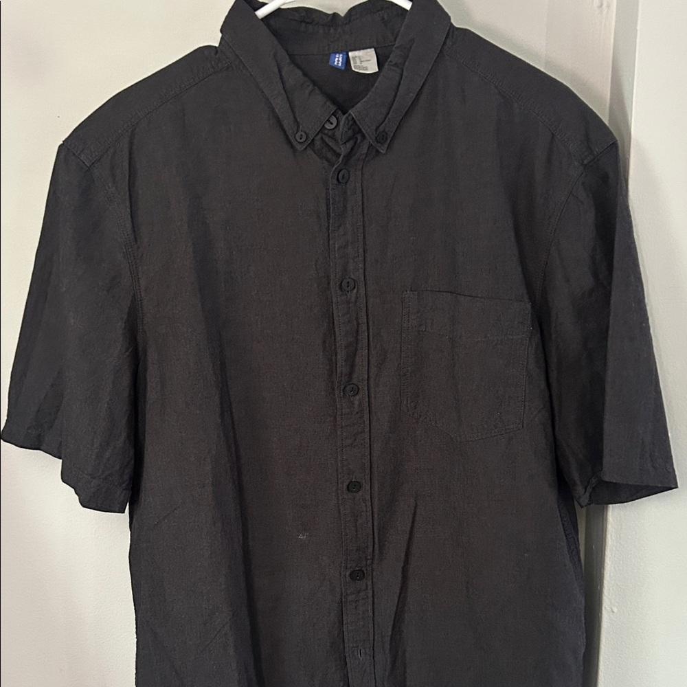Men's Dark Charcoal Short Sleeve Shirt